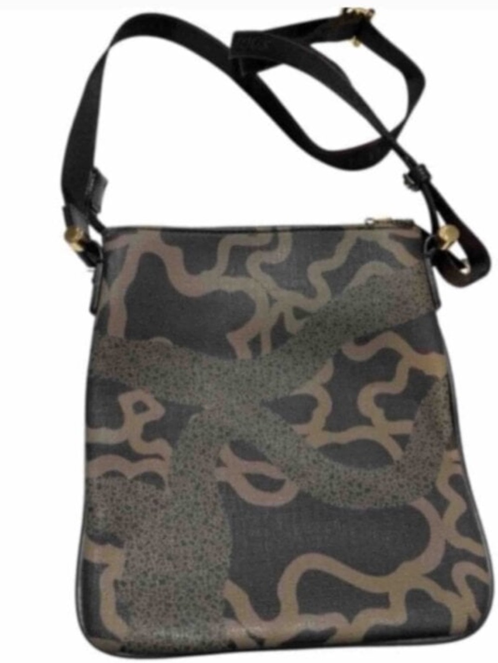 TOUS Men’s Camouflage Crossbody Bag in Olive and Black - Picture 2 of 9